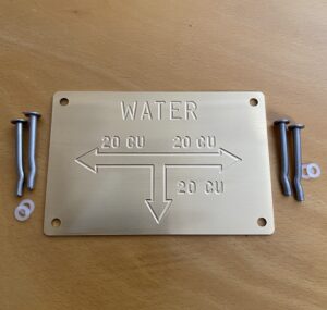 150 x 100mm Brass Custom Plate