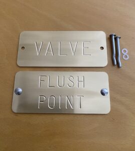 150 x 65mm Valve Flust Point Brass Plates