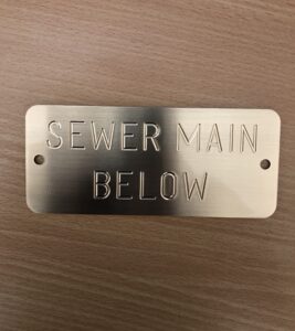 Sewer Brass Plate