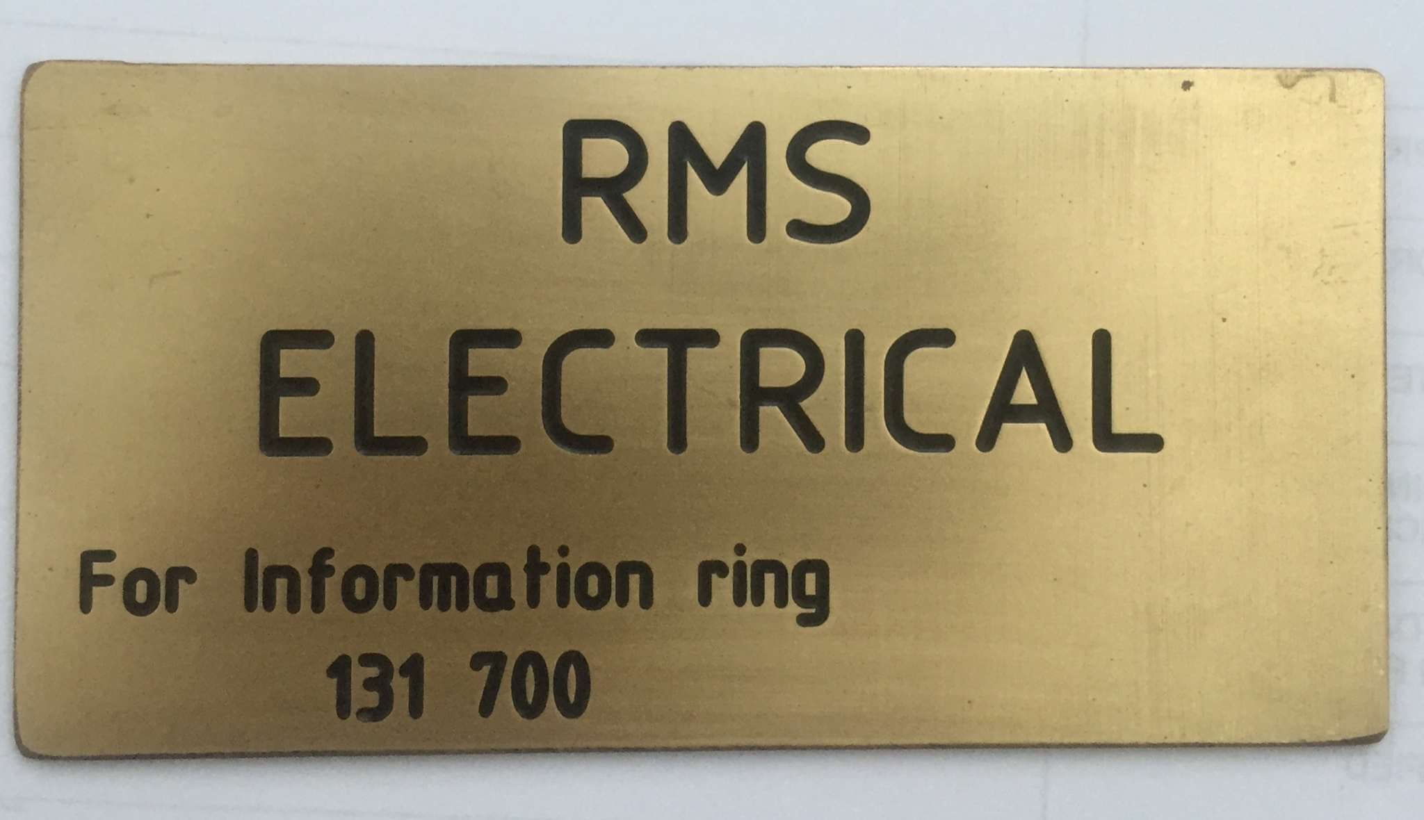 RMS Electrical Plate