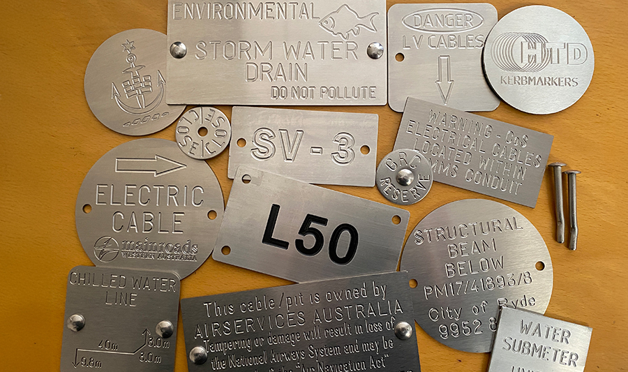 Kerbmarker Stainless Plates